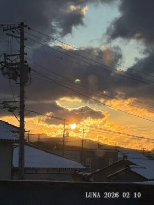 いー庄内ドットコム|緊張感の夕陽